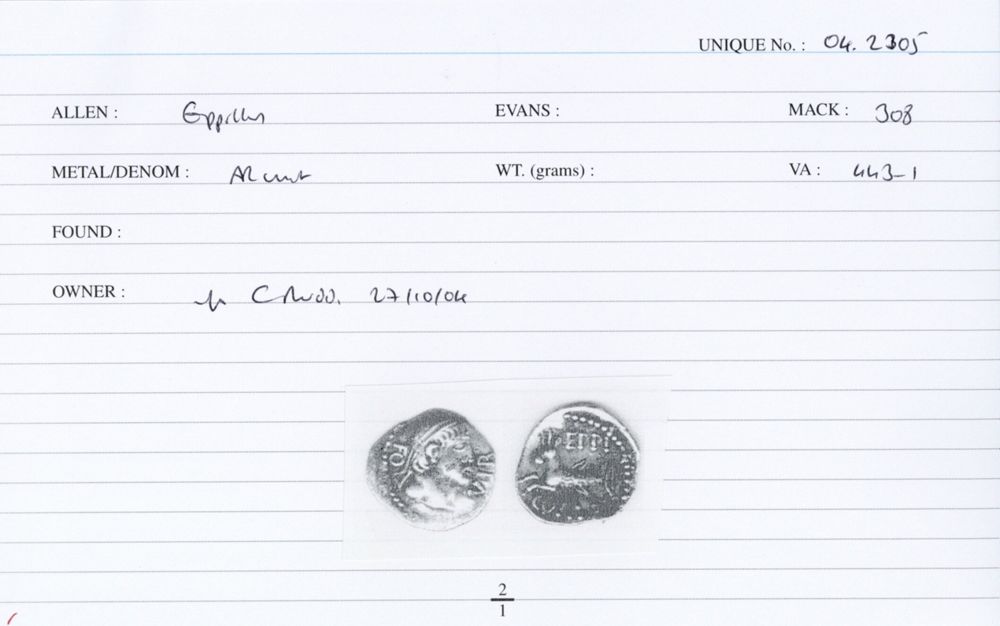ABC 435, аверс, cci