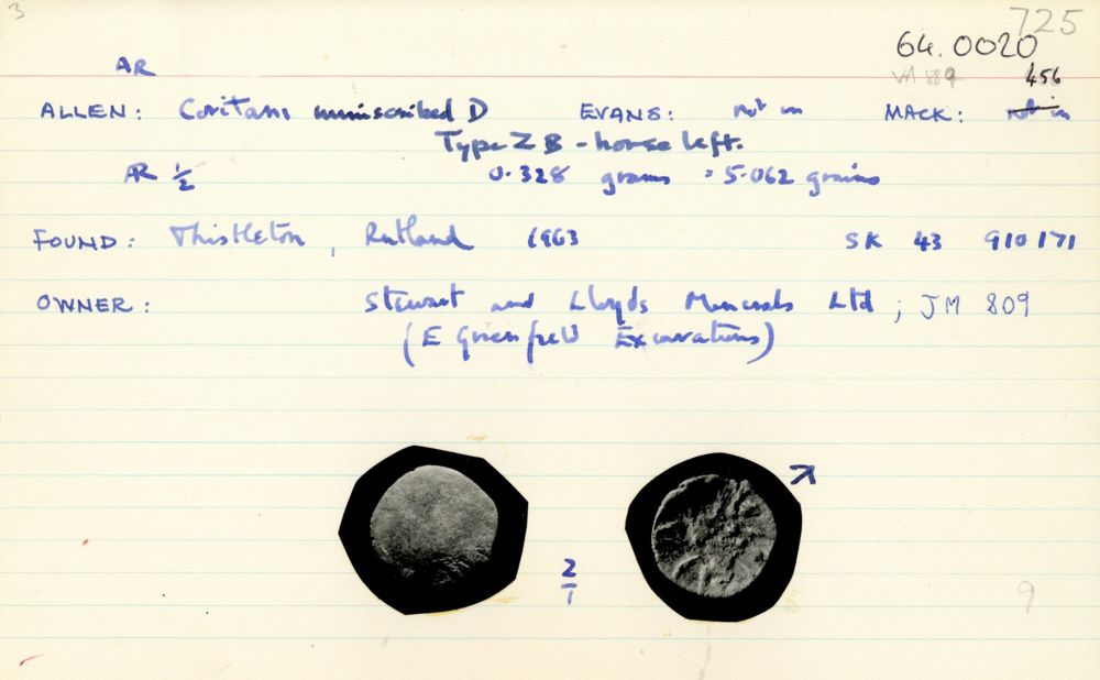 ABC 1839, аверс, Celtic Coin Index (Оксфорд)