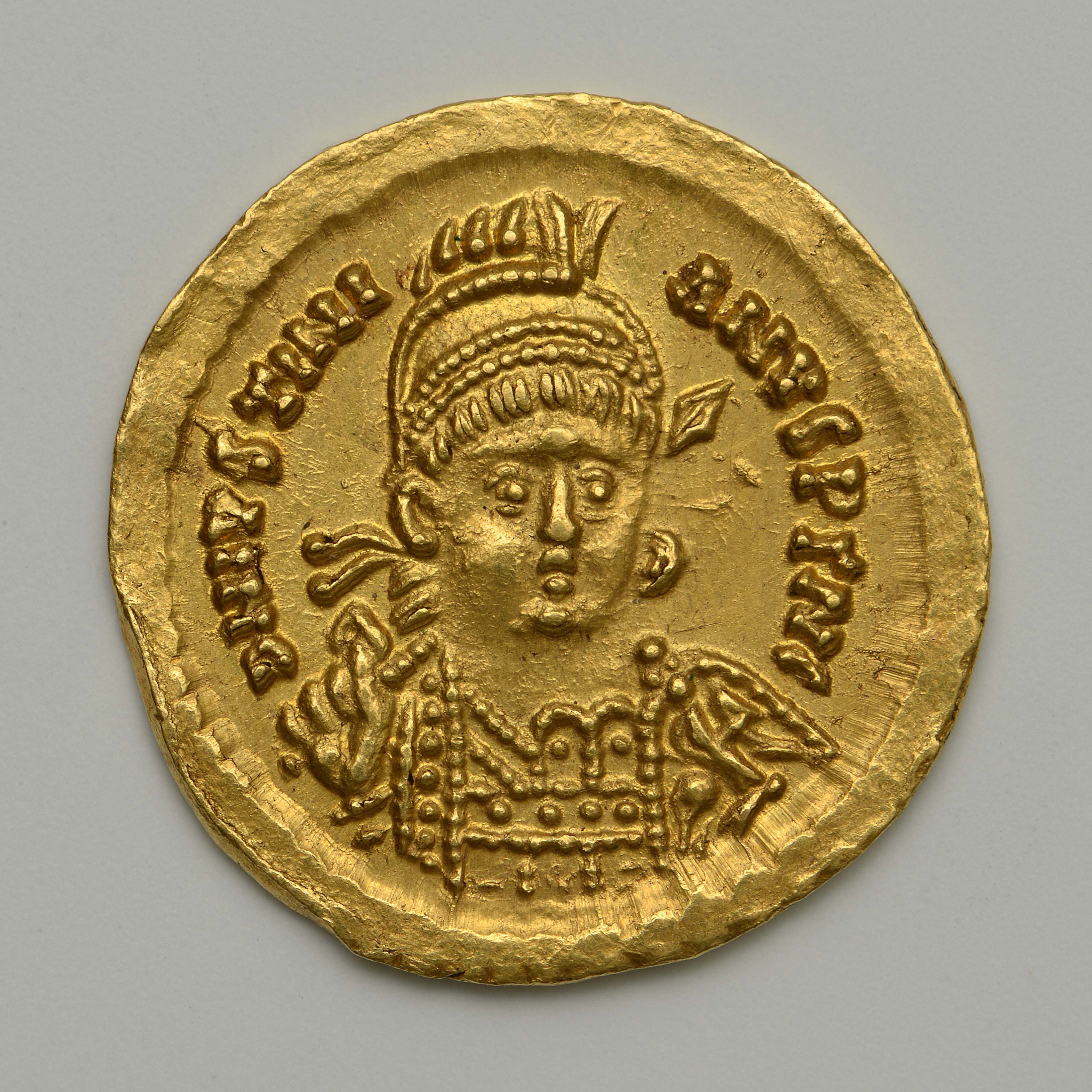 Ostrogothic Authority — Solidus (Rome, 527), аверс, Dumbarton Oaks — византийские монеты