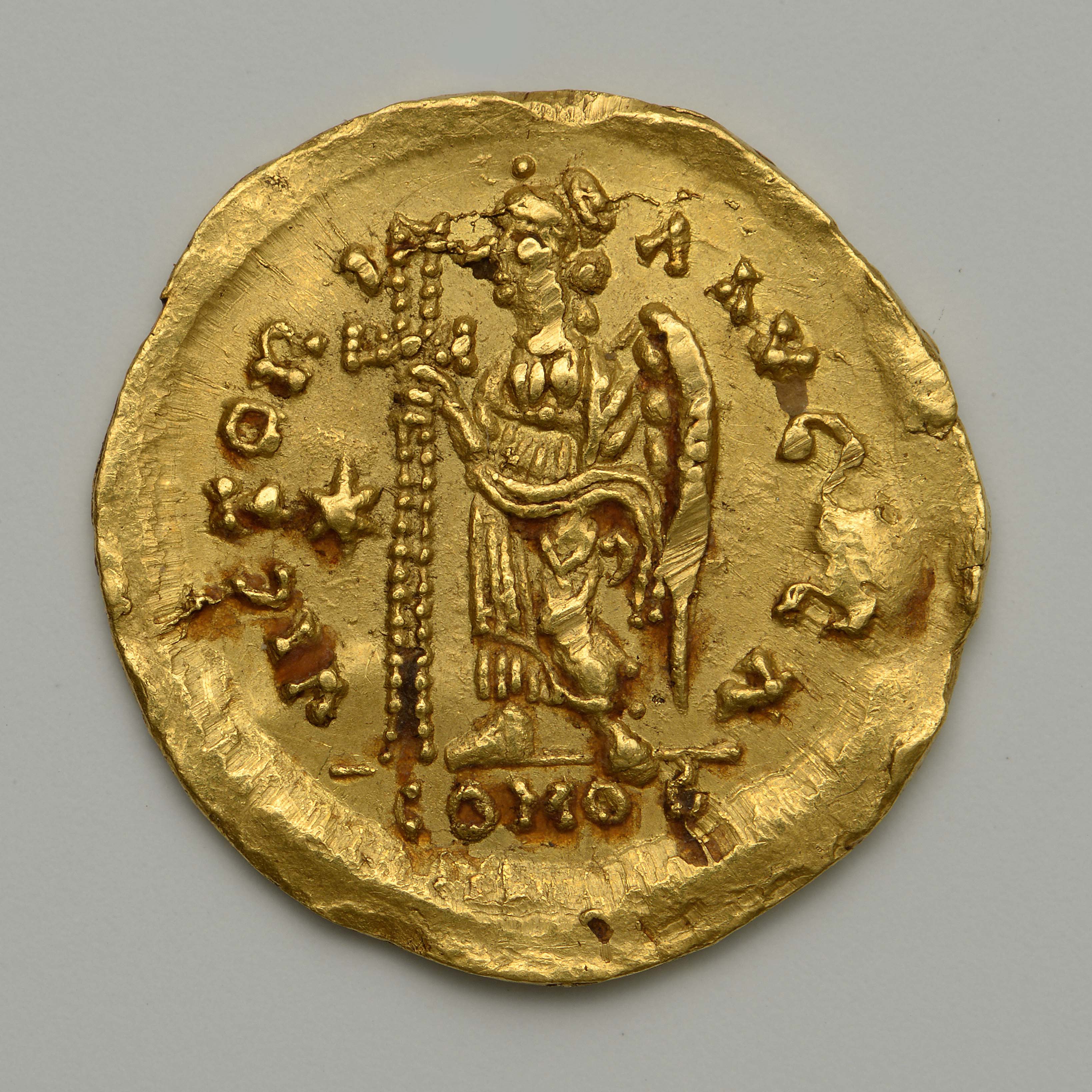 Ostrogothic Authority — Solidus (Rome, 527), реверс, Dumbarton Oaks — византийские монеты