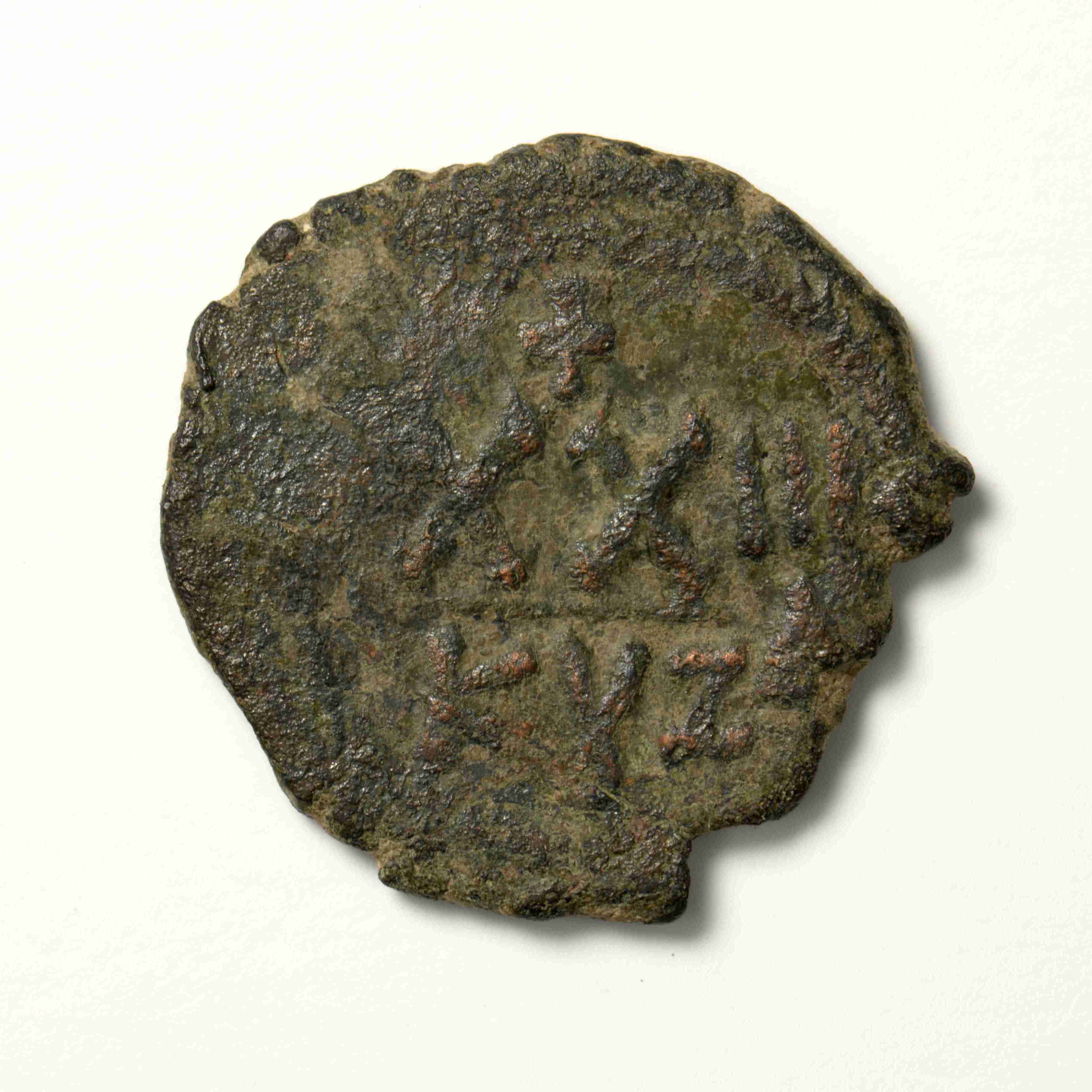 reverse Phocas — Half Follis (Kyzikos, 604–605)