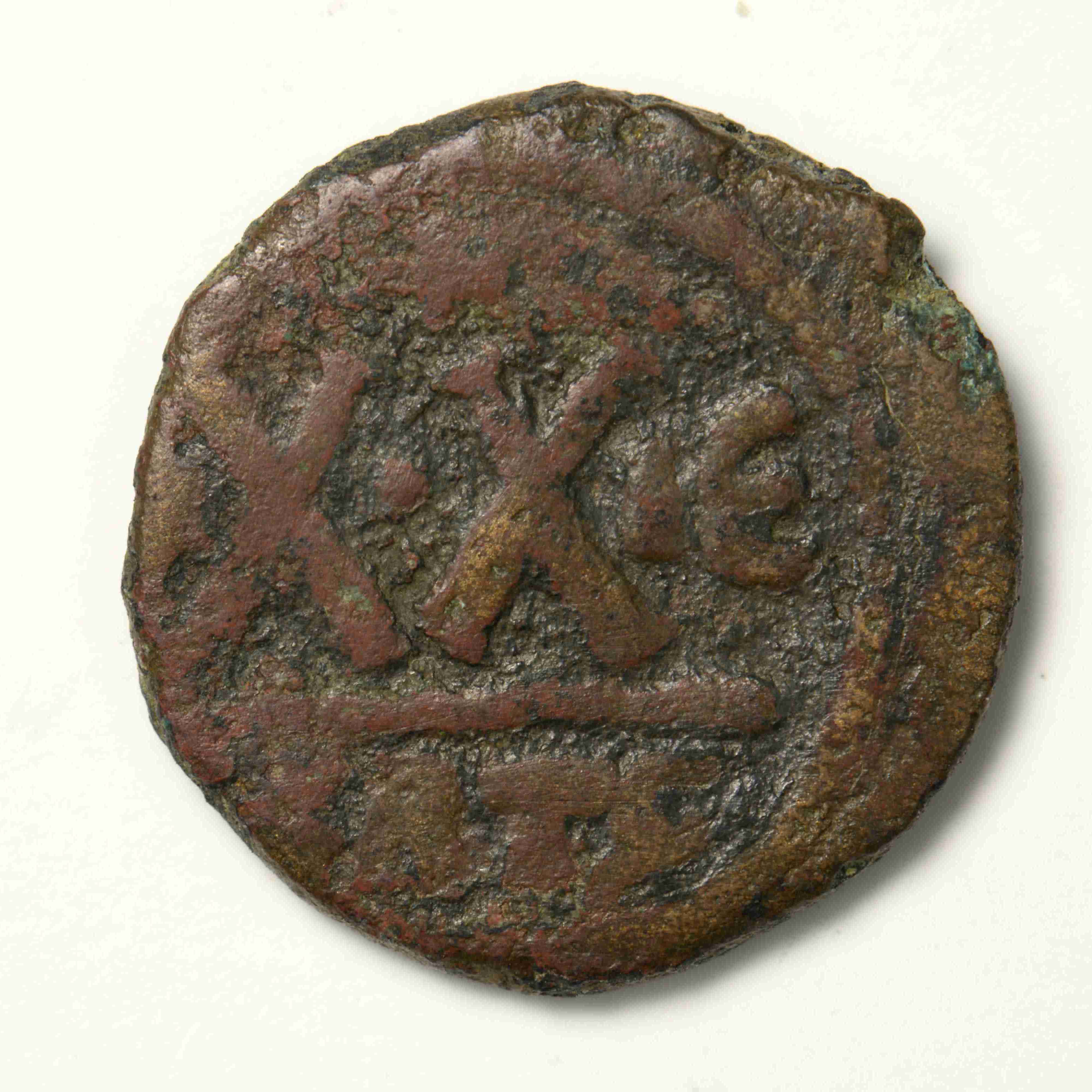 реверс Heraclius — Half Follis (Carthage, 611–612)