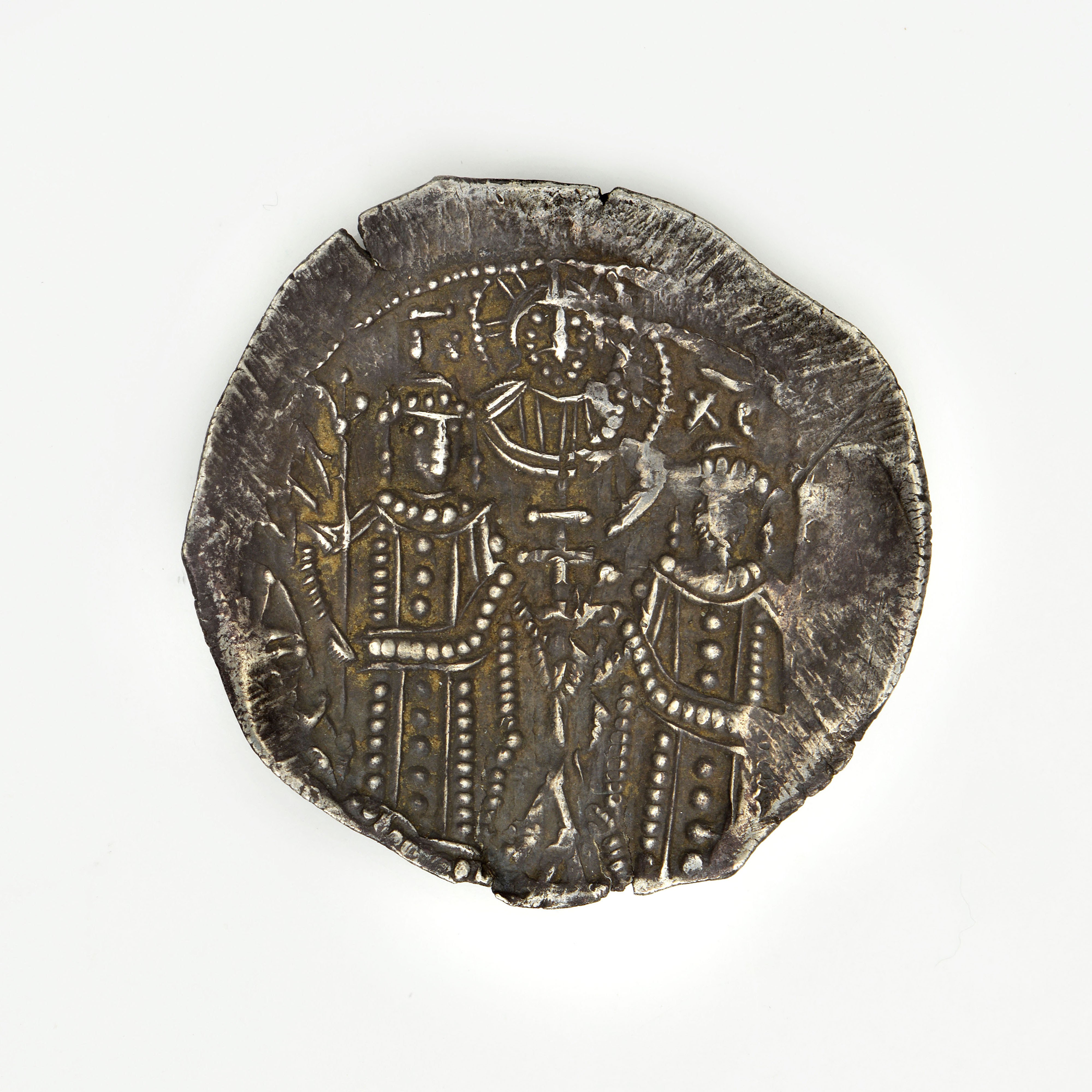 реверс Michael VIII Palaiologos — Trikephalon (Aspron Trachy) (Thessalonike, 1272)
